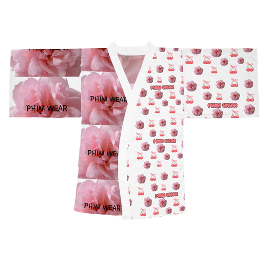 Glossy Floral Long Sleeve Kimono Robe, Lounge Wear, Spa Gift, Fashion Statement, Relaxation Clothing, Home Comfort